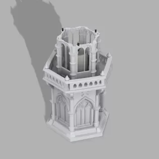 Gothic Candle Tower – Keep - Model thumbnail 3