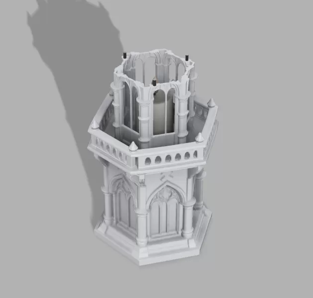 Gothic Candle Tower – Keep - Model preview 3