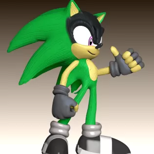 Ashura the Hedgehog - Model thumbnail 4
