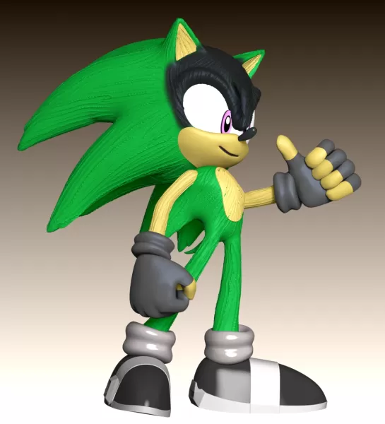 Ashura the Hedgehog - Model preview 4