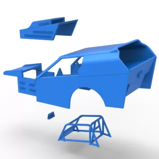 Shell of Vintage Dirt Modified stock car Version 3 Scale 1:25 - Model thumbnail 20