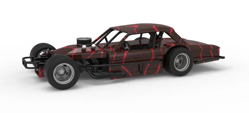 Vintage Asphalt Modified stock car V13 Scale 1:25 - Model preview 1