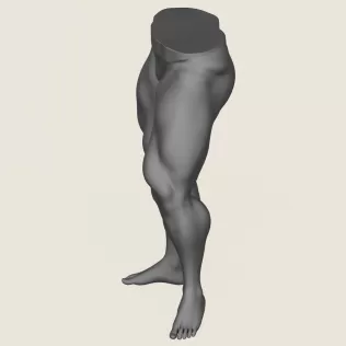 Muscular Man Leg Pose 03 - Model thumbnail 4