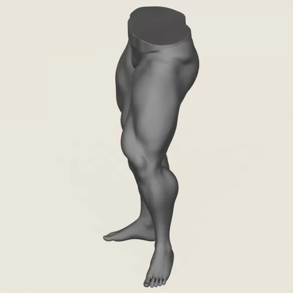 Muscular Man Leg Pose 03 - Model preview 4