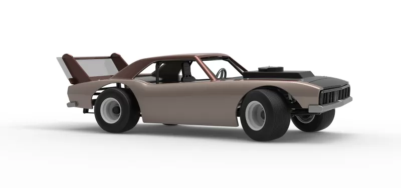 Vintage Semi-Late Model Stock Car while turning Scale 1:25 - Model preview 25