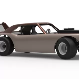 Vintage Semi-Late Model Stock Car while turning Scale 1:25 - Model thumbnail 25