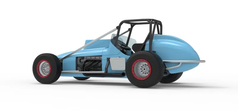 Dirt Silver Crown Champ car Scale 1:25 - Model preview 13