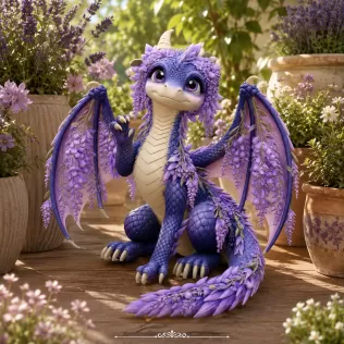 Wisteria Blossom Dragon STL File for 3D Print