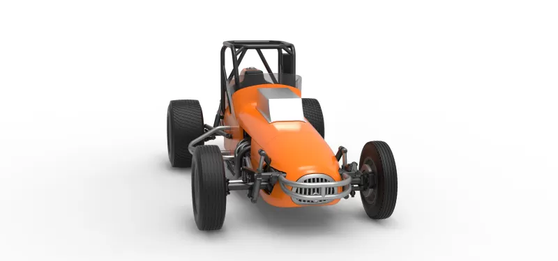 Dirt Silver Crown Champ car Version 2 Scale 1:25 - Model preview 26