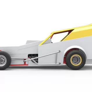 Vintage Dirt Modified stock car Version 7 Scale 1:25 - Model thumbnail 9