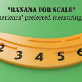 Banana for scale — America's preferred measuring device.