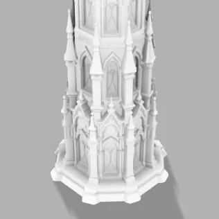 Gothic Candle Tower – Sentinel - Model thumbnail 5