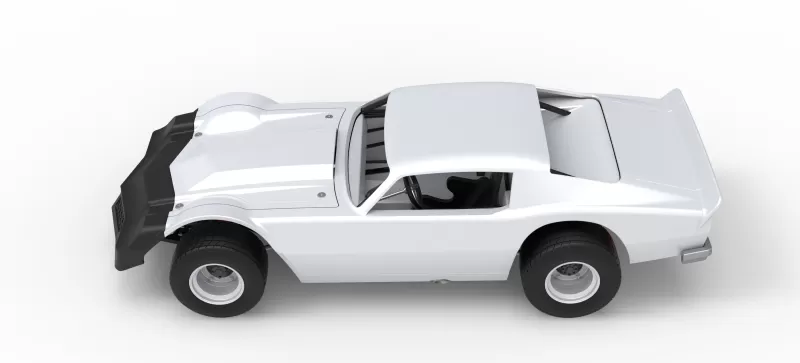 Vintage Dirt late model Race car Version 3 Scale 1:25 - Model preview 10
