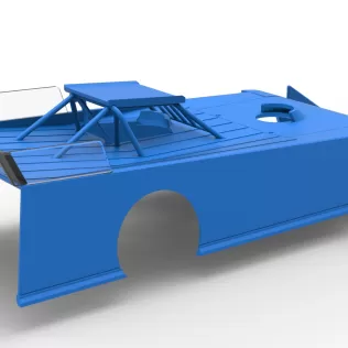 Shell of Wedge Dirt Late model Scale 1:25 - Model thumbnail 14