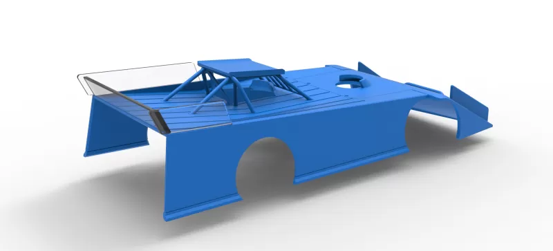 Shell of Wedge Dirt Late model Scale 1:25 - Model preview 14