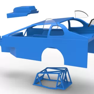 Shell of Northeast Dirt Modified stock car Version 2 Scale 1:25 - Model thumbnail 22