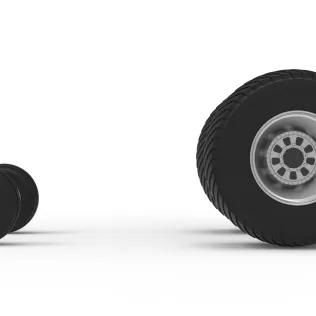Wheel set of Pro Stock Pulling Tractor Version 4 Scale 1:25 - Model thumbnail 4