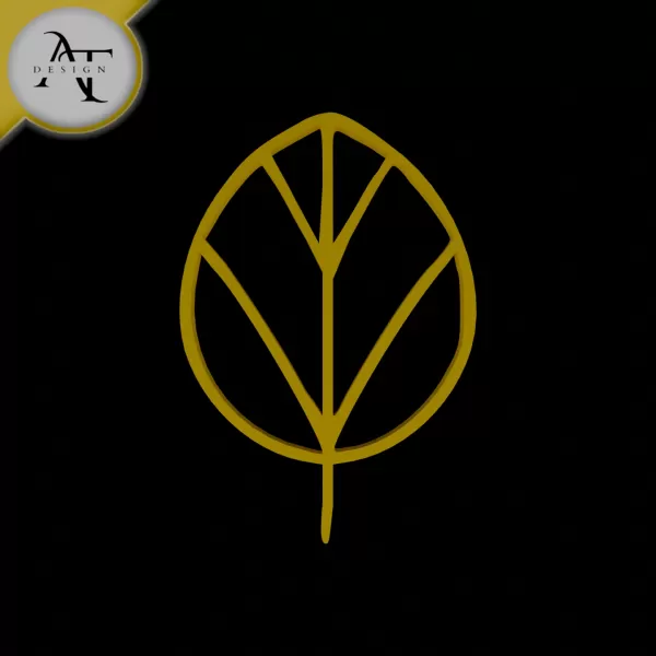 Simple Leaf Symbol - 2D Art - Model preview 1