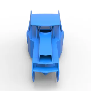 Shell of Vintage Dirt Modified stock car Version 5 Scale 1:25 - Model thumbnail 6