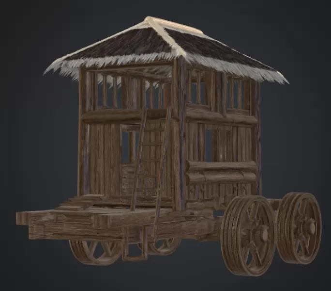 Belagerungsturm mit raedern - Model preview 2
