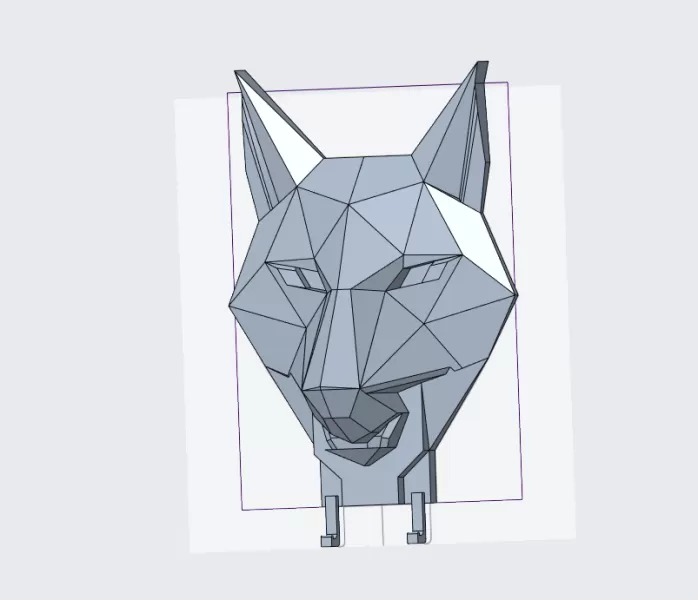 Wolf Head Key Holder 3D Printable Wall Hook 3D print model - Model preview 1