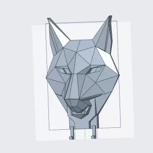 Wolf Head Key Holder 3D Printable Wall Hook 3D print model - Model thumbnail 1