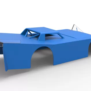 Shell of Vintage Dirt late model Race car Version 5 Scale 1:25 - Model thumbnail 14