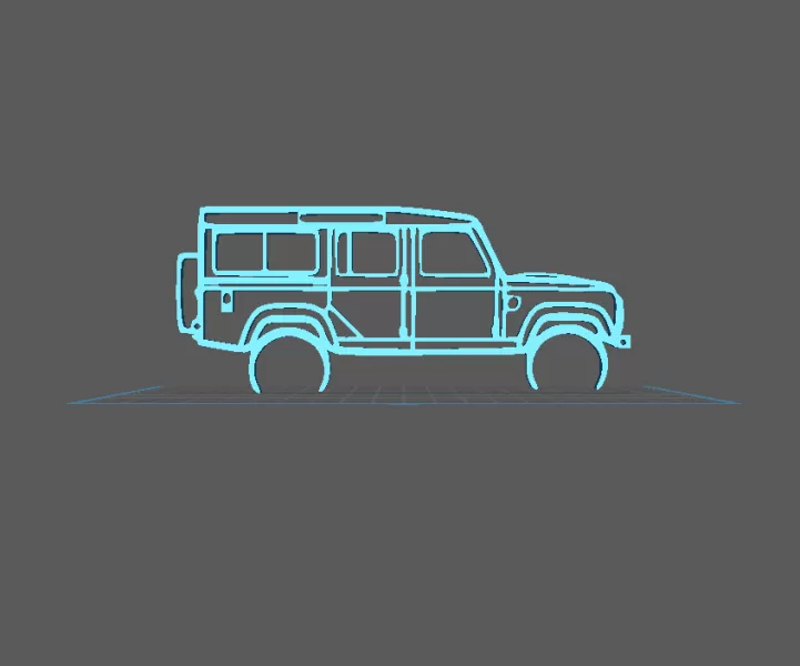 Land Rover - Defender 110 Wall Art - Model preview 2