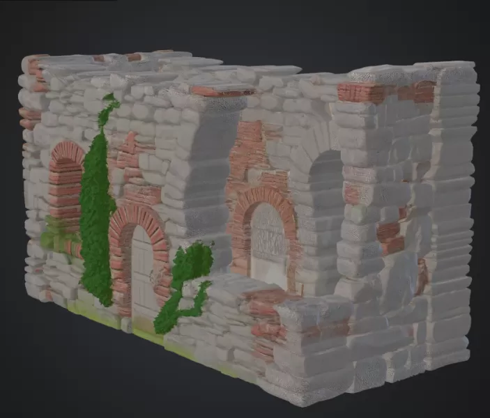 Hausruine mit für und fenster - Model preview 3