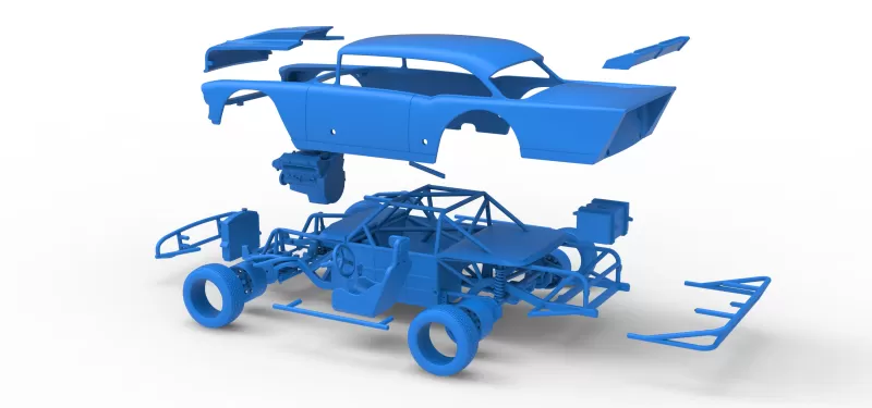 Vintage Dirt Modified stock car Version 9 Scale 1:25 - Model preview 29