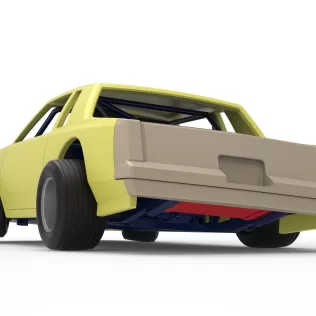 Vintage Dirt late model race car while turning Scale 1:25 - Model thumbnail 15