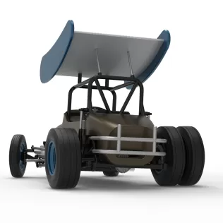 Vintage Winged Supermodified for Dirt while turning V2 1:25 - Model thumbnail 15