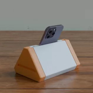 Cyberpunk Phone Dock – 3D Printed Futuristic Smartphone Stand - Model thumbnail 3