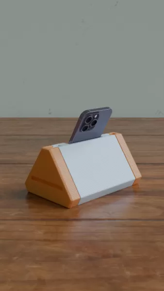 Cyberpunk Phone Dock – 3D Printed Futuristic Smartphone Stand - Model preview 3