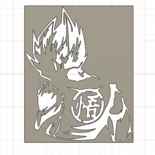 Silhouette San Goku - Dragon Ball Wall art
