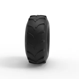 Mud dragster front tire 5 Scale 1:25 - Model thumbnail 3