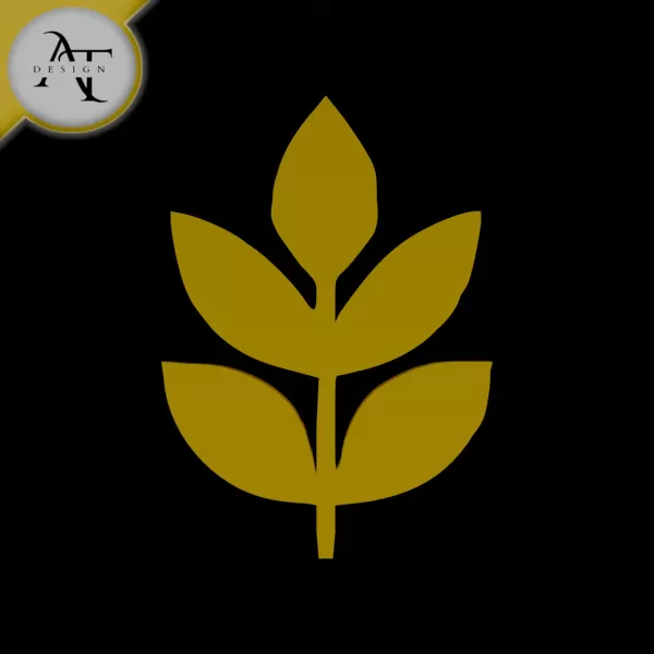 Simple Leaf Symbol - 2D Art - Model preview 1