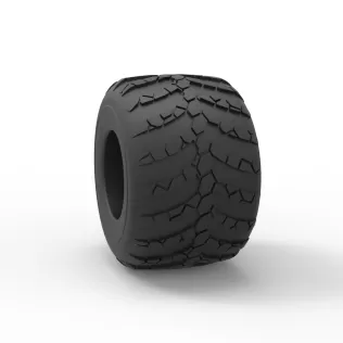Monster Jam tire 34 Scale 1:25