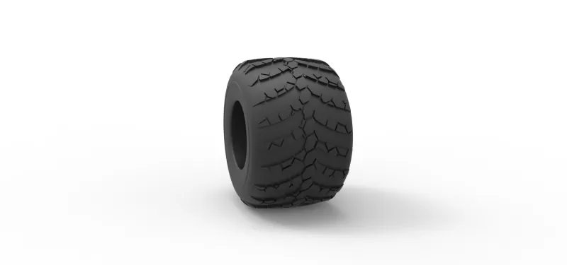 Monster Jam tire 34 Scale 1:25 - Model preview 8