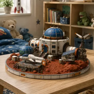 Mars Colony Command Base STL File for 3D Print