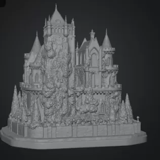 Bougainvillea Castle STL File for 3D Print - Model thumbnail 19