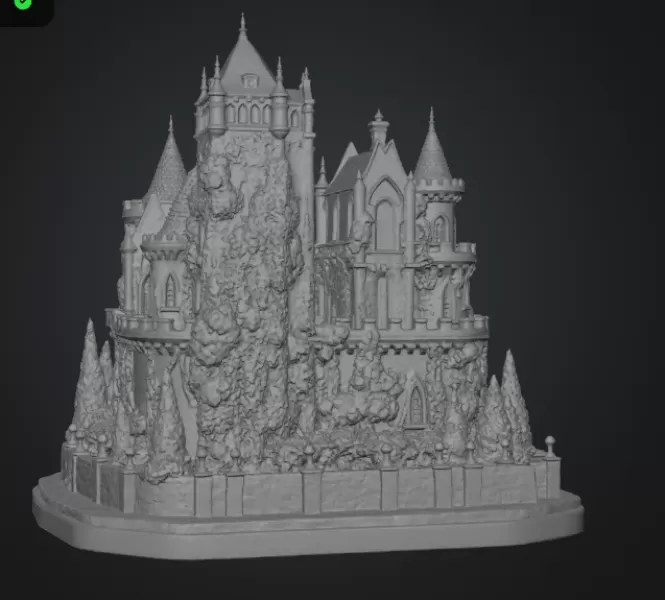 Bougainvillea Castle STL File for 3D Print - Model preview 19