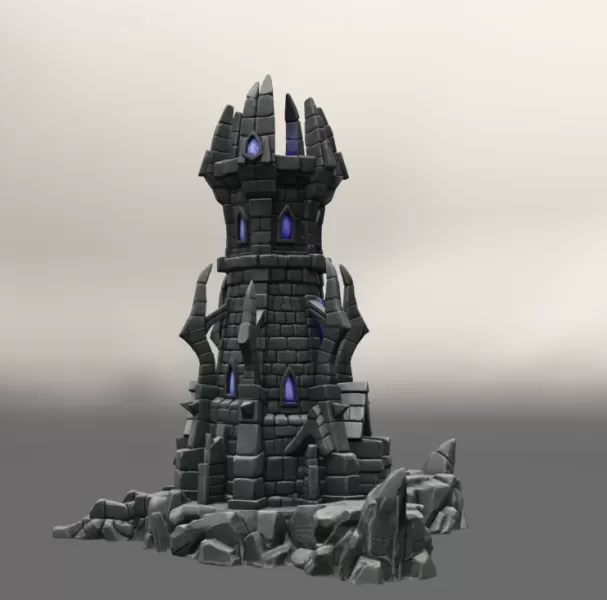 Shadowspire Arcane Tower STL File for 3D Print - Model preview 7