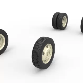Wheel Set of Vintage truck Scale 1:25 - Model thumbnail 2