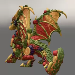 Fruit Harvest Dragon STL File for 3D Print - Model thumbnail 5