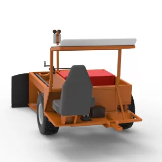 Garden Tractor pulling sled Scale 1:25 - Model thumbnail 14