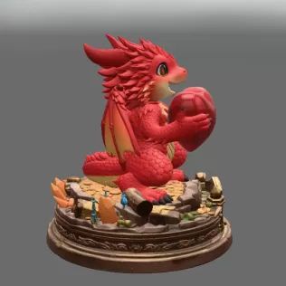 Love Dragon STL File for 3D Printing - Model thumbnail 5