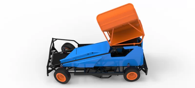 BriSCA Formula 1 Stock Car for Dirt while turning V2 Scale 1:25 - Model preview 10