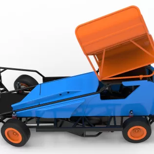 BriSCA Formula 1 Stock Car for Dirt while turning V2 Scale 1:25 - Model thumbnail 10
