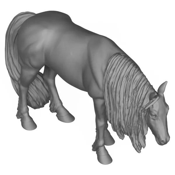 3D Printable Young Horse - Model preview 6